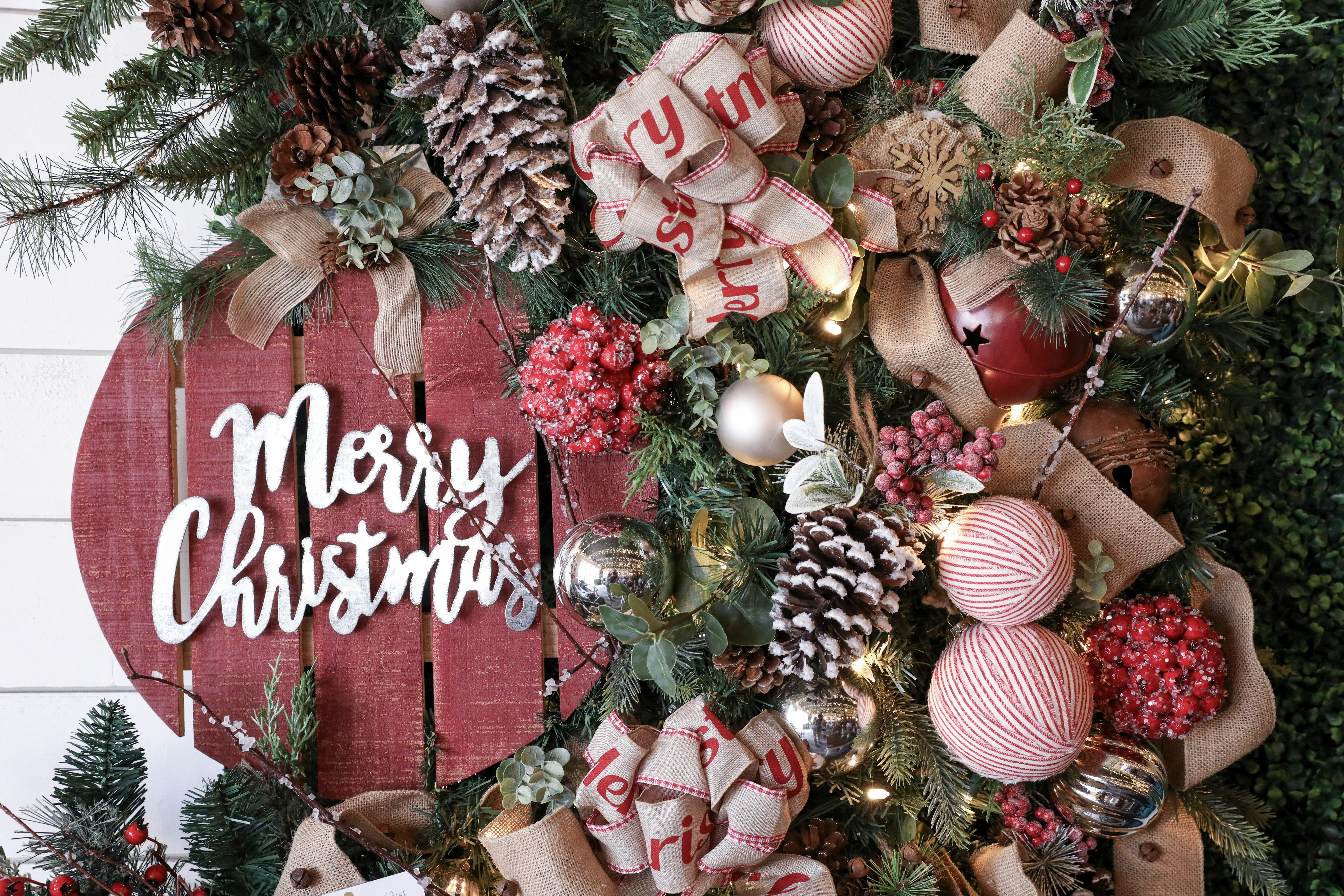 En julbild med texten Merry Christmas